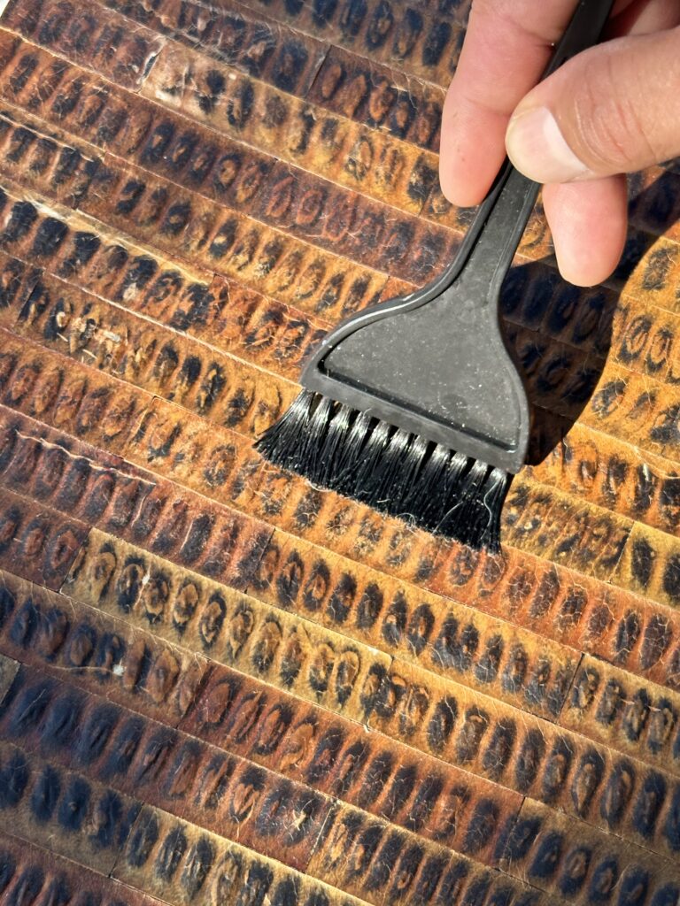 Leukeather sustainable exotic leather alternative displayed at 1971 Design Space in Sharjah