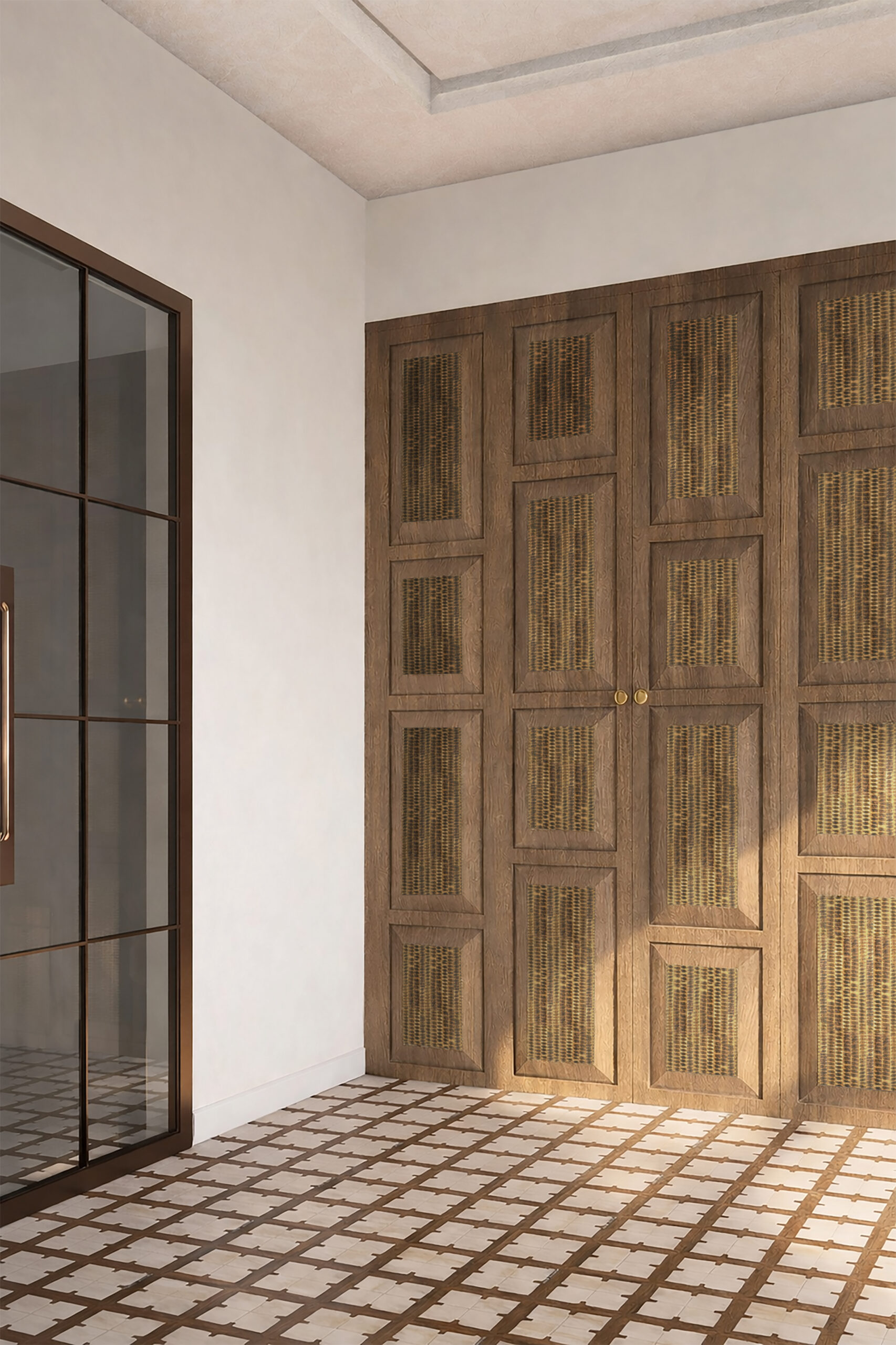 Smoked palmwood Render